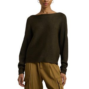 Lauren Ralph Lauren Metallic Rib-Knit Boatneck Jumper